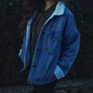 Wool denim jacket
